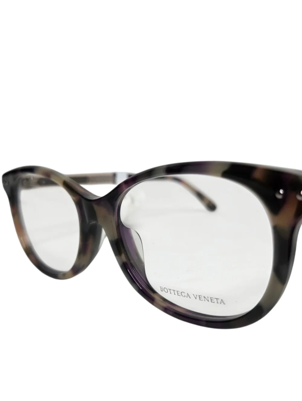Bottega Veneta Tortoise Shell Round Optical EyeGlasses